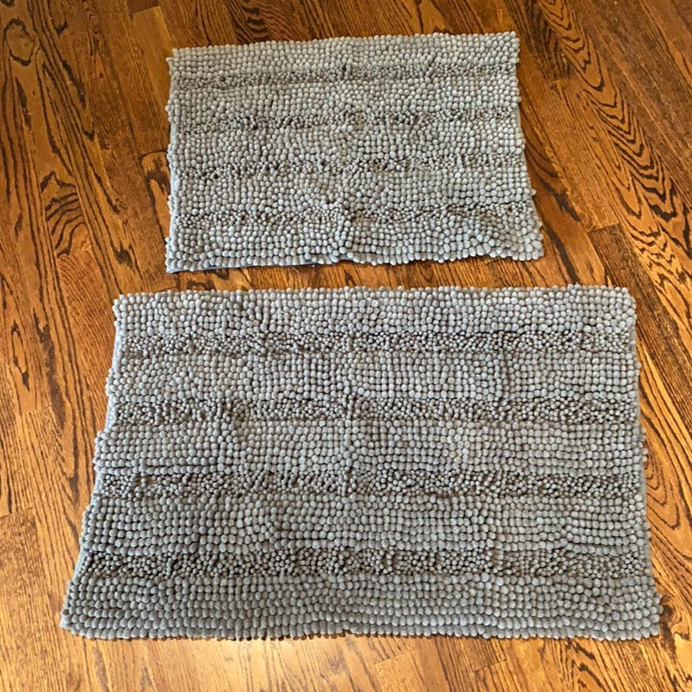 Never used — Two gray bath mats